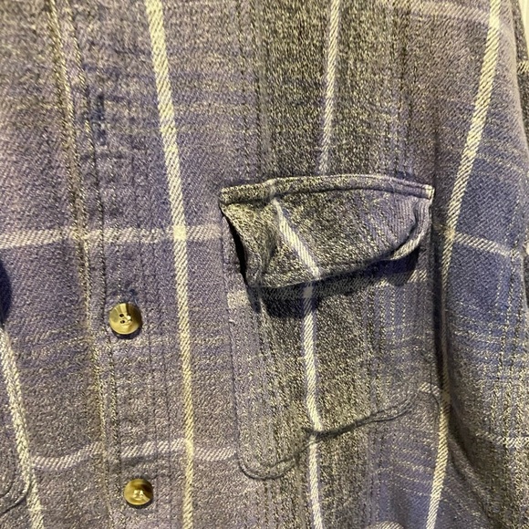 Vintage 90s Plaid Button Up Shirt Mens Large Protest Purple Grunge Nirvana - Picture 5 of 14